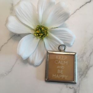 Boutique • Keep calm & be happy necklace charm